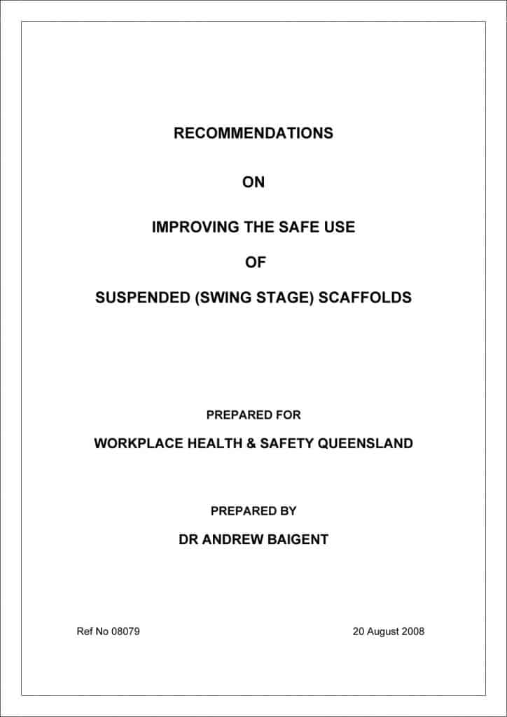 Latest Code of Practice on Scaffolding – SafetyAtWorkBlog