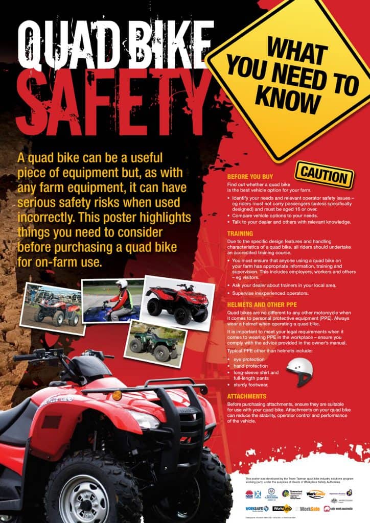 New quad bike poster establishes a safe operation benchmark