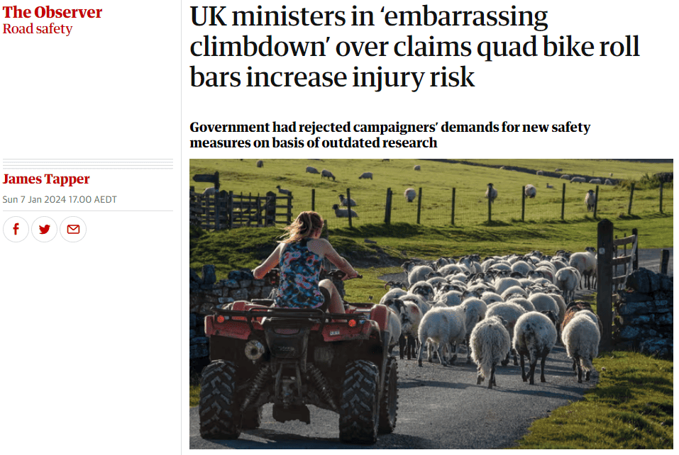 Quad Bike safety? It’s the UK’s turn