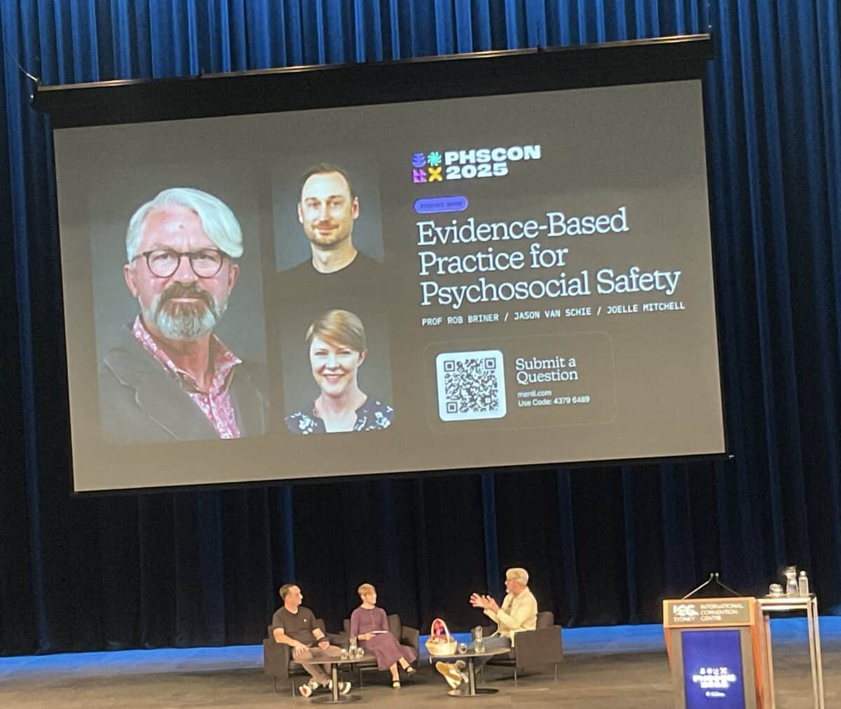 Rob Briner sets the agenda at a psych health and safety conference